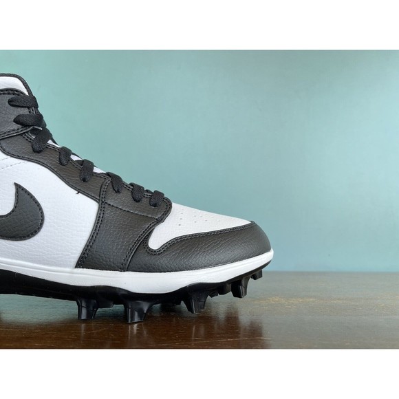 Jordan 1 Mid Alpha Menace White/Black Football Cleats Men's Size 11 FJ6805-100 - Picture 5 of 10